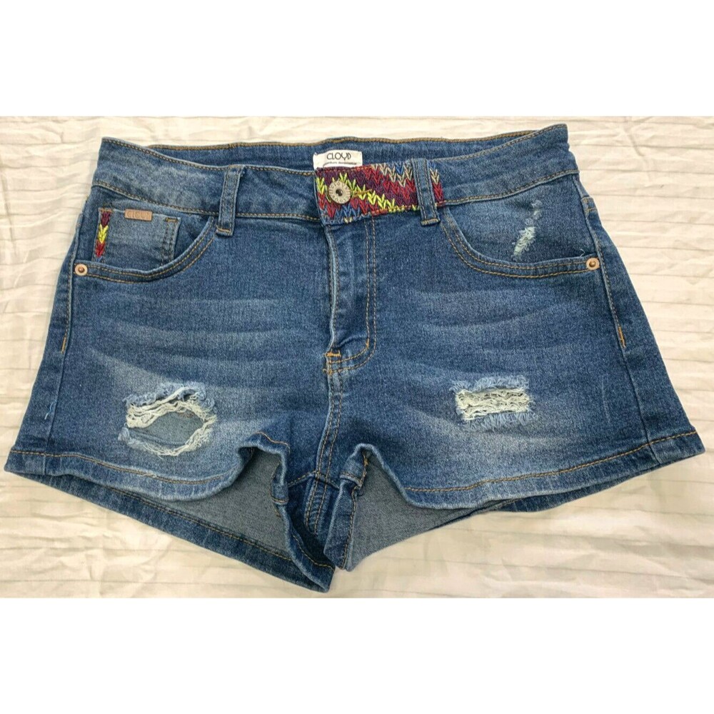 WOMENS JEANS DISTRESSED SHORTS SIZE 9